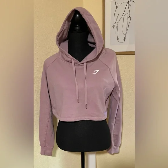 Gymshark Cropped Hoodie Size Medium - Picture 2 of 7